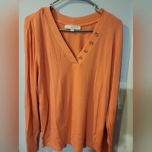 Womens Ribbed Long Sleeve Shirt